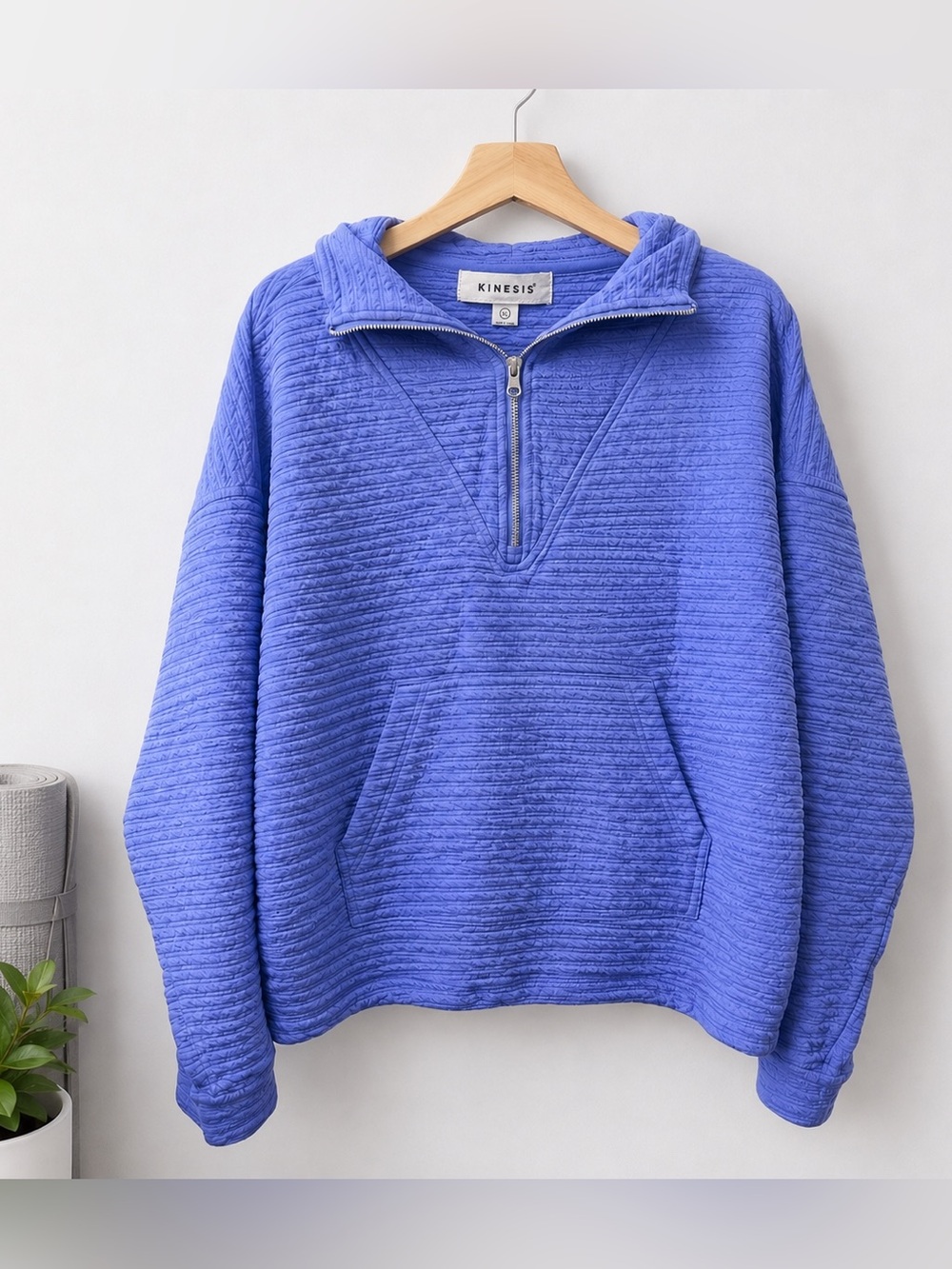 Kinesis Periwinkle Textured Quarter Zip XL